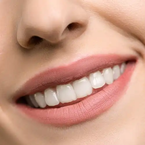 Closeup of mouth smiling